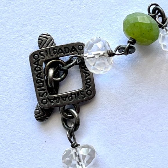 Silpada 925 Sterling Silver Canadian Olive
Jade Quartz Toggle Necklace - Picture 3 of 5